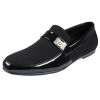 Zapatos mocasines negros ligeros sin cordones para hombre