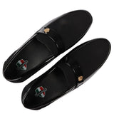 Zapatos mocasines negros ligeros sin cordones para hombre