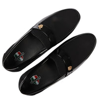 Zapatos mocasines negros ligeros sin cordones para hombre