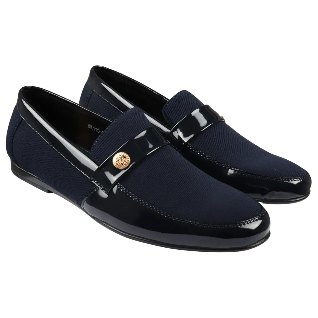 Zapatos mocasines ligeros azul marino para hombre