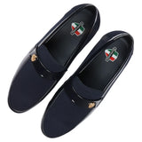 Zapatos mocasines ligeros azul marino para hombre