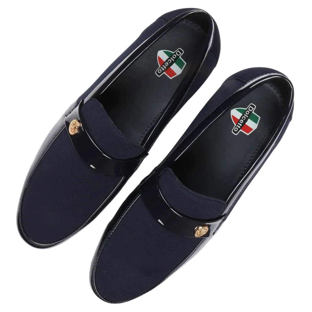 Zapatos mocasines ligeros azul marino para hombre