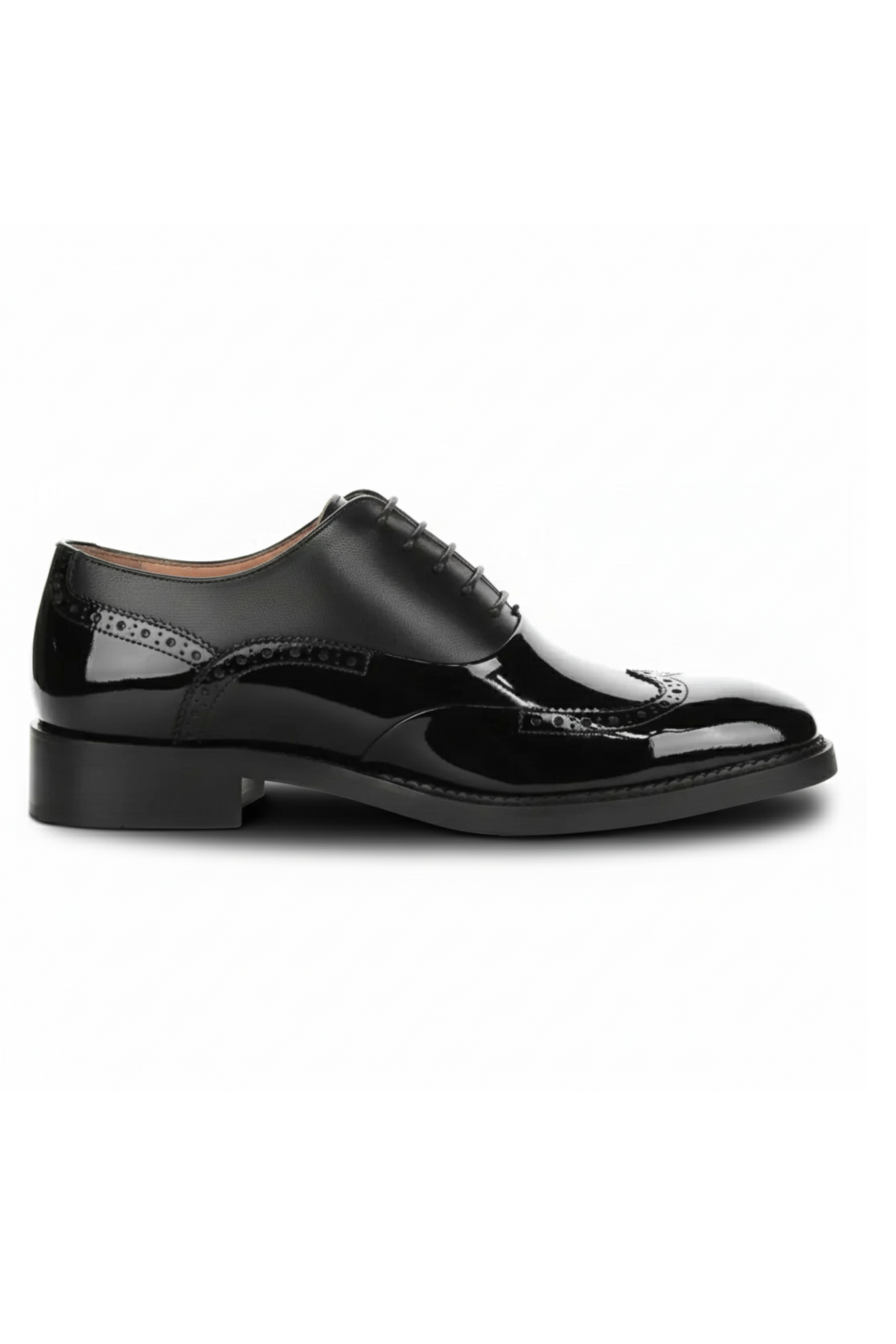 Harry - Zapatos brogue de charol negro para hombre
