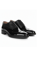 Harry - Zapatos brogue de charol negro para hombre
