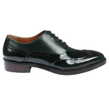 Harry - Zapatos brogue de charol verde para hombre