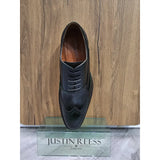 Harry - Zapatos brogue de charol verde para hombre