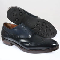 Harry - Zapatos brogue de charol azul marino para hombre