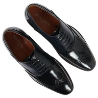 Harry - Zapatos brogue de charol azul marino para hombre