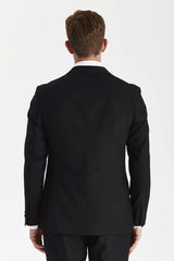 Harry - Traje de esmoquin negro de dos piezas para hombre, cruzado.