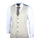 IM05 - Traje de boda clásico de tres piezas color crema para hombre