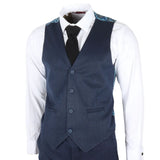 IM07 - Traje clásico de tres piezas azul marino para hombre