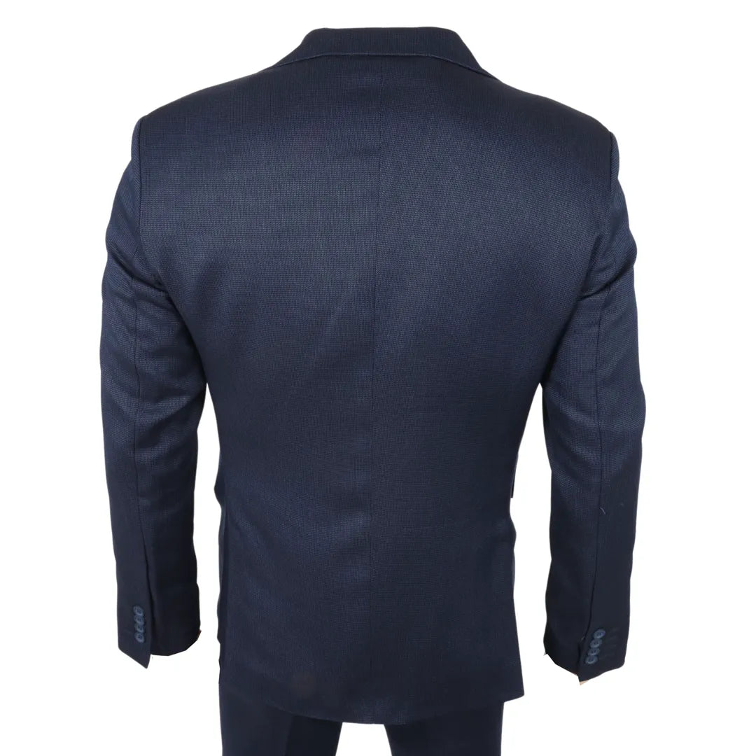 IM07 - Traje clásico de tres piezas azul marino para hombre