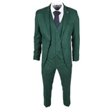IM08 - Traje clásico de tres piezas verde para hombre