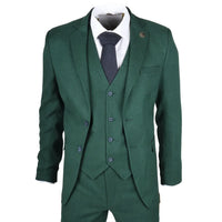 IM08 - Traje clásico de tres piezas verde para hombre