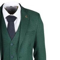 IM08 - Traje clásico de tres piezas verde para hombre
