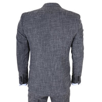 IM33 - Traje de hombre negro de 3 piezas a medida