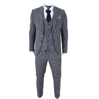 IM33 - Traje de hombre negro de 3 piezas a medida