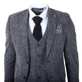 IM33 - Traje de hombre negro de 3 piezas a medida