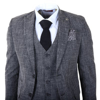 IM33 - Traje de hombre negro de 3 piezas a medida