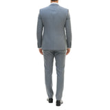 Traje de hombre de 3 piezas azul de corte sastre