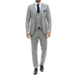IM33 - Traje de hombre de 3 piezas gris de corte sastre
