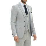 IM33 - Traje de hombre de 3 piezas gris de corte sastre