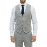 IM33 - Traje de hombre de 3 piezas gris de corte sastre