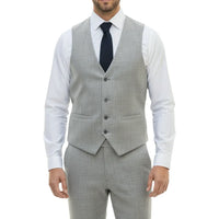 IM33 - Traje de hombre de 3 piezas gris de corte sastre