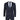 Traje de tres piezas IM3 para hombre, azul marino, a cuadros, corte entallado.