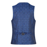 Traje de 3 piezas para niño Marc Darcy, gris, Príncipe de Gales, cuadros azules, estilo vintage retro.