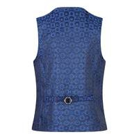 Traje de 3 piezas para niño Marc Darcy, gris, Príncipe de Gales, cuadros azules, estilo vintage retro.