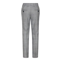 Traje de 3 piezas para niño Marc Darcy, gris, Príncipe de Gales, cuadros azules, estilo vintage retro.