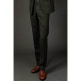 Joshua - Pantalones de tweed verde a cuadros para hombre