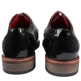 Julius - Zapatos brogue de charol con estampado de mariposas para hombre