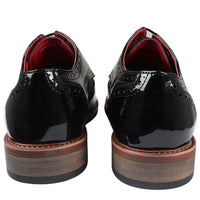 Julius - Zapatos brogue de charol con estampado de mariposas para hombre