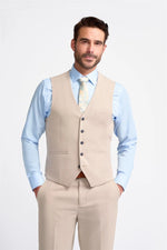 Miami - Chaleco beige para hombre para bodas