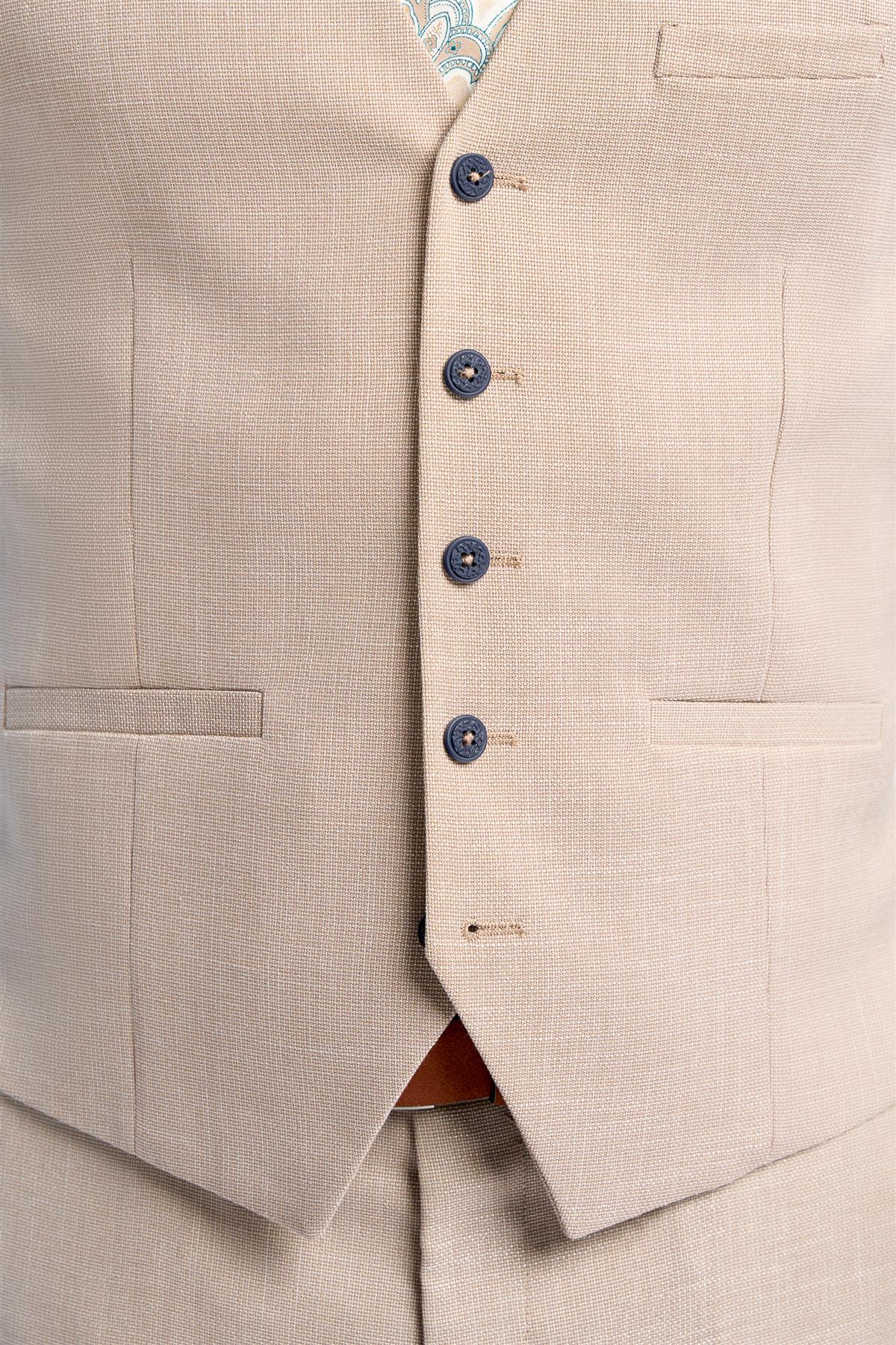Miami - Chaleco beige para hombre para bodas