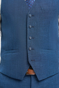 Miami - Chaleco azul para hombre para bodas
