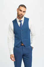 Miami - Chaleco azul para hombre para bodas