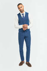 Miami - Chaleco azul para hombre para bodas