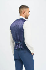 Miami - Chaleco azul para hombre para bodas