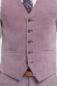 Miami - Chaleco rosa ajustado de verano para hombre
