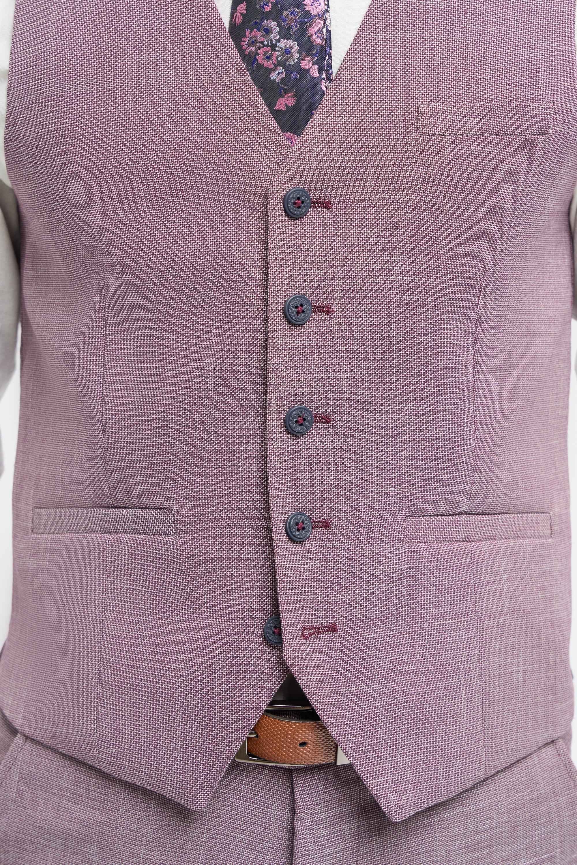 Miami - Chaleco rosa ajustado de verano para hombre