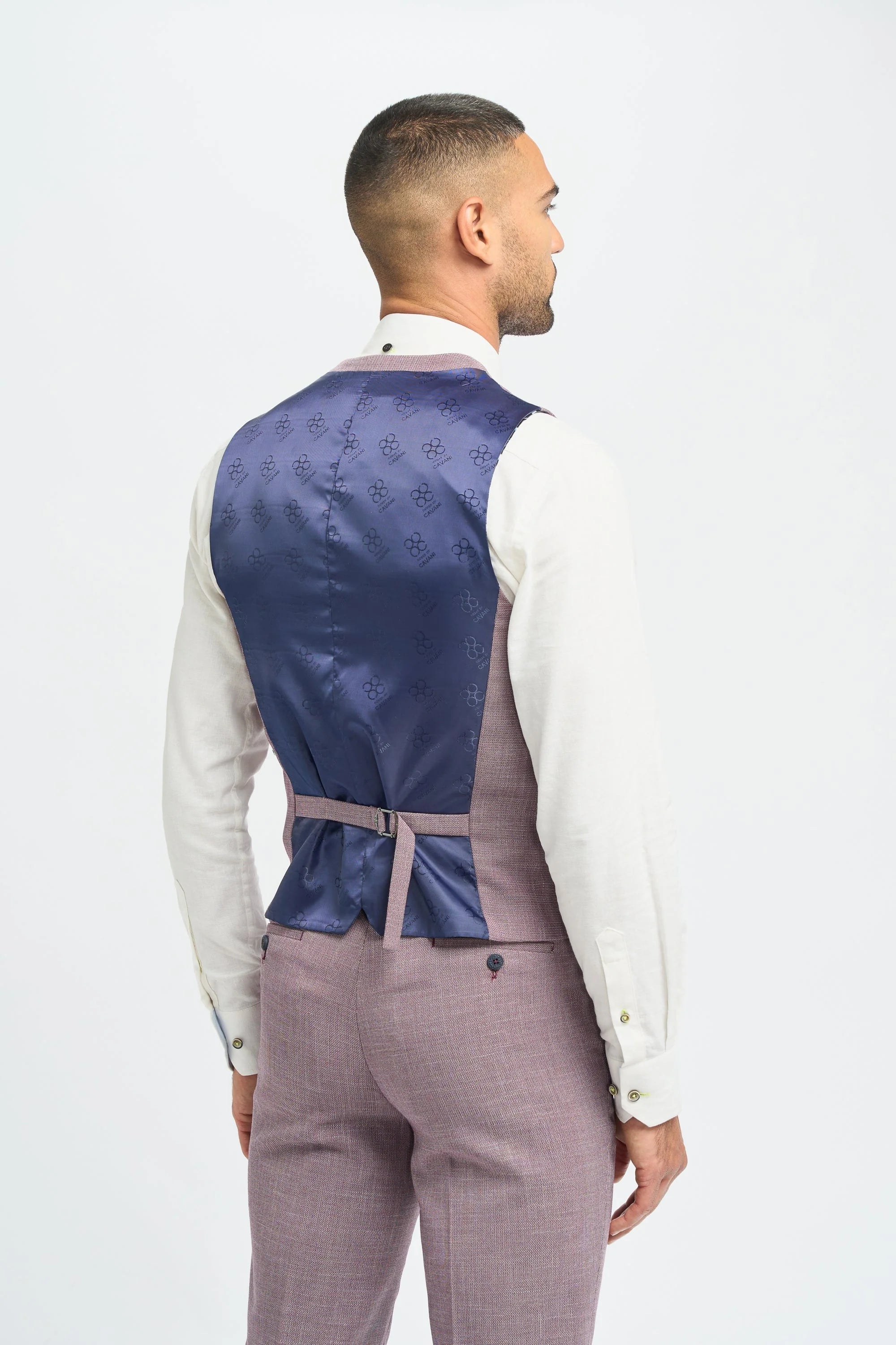 Miami - Chaleco rosa ajustado de verano para hombre
