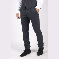 Madrid - Pantalones de tweed azul para hombre