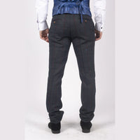 Madrid - Pantalones de tweed azul para hombre