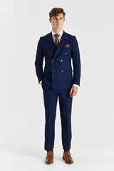 Mayfair - Traje de hombre azul marino de dos piezas con doble botonadura.
