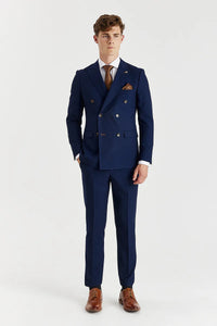 Mayfair - Traje de hombre azul marino de dos piezas con doble botonadura.