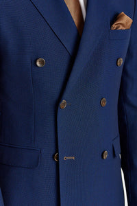 Mayfair - Traje de hombre azul marino de dos piezas con doble botonadura.