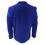 Esmoquin de terciopelo azul marino para hombre con solapas de satén. Ideal para cenas, bodas, graduaciones y eventos formales.